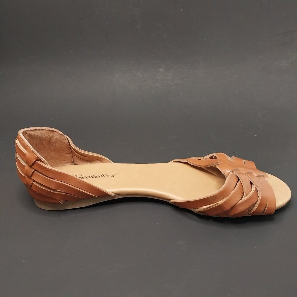 Breckelles Woman's Peep Toe Flat - Picture 4 of 10